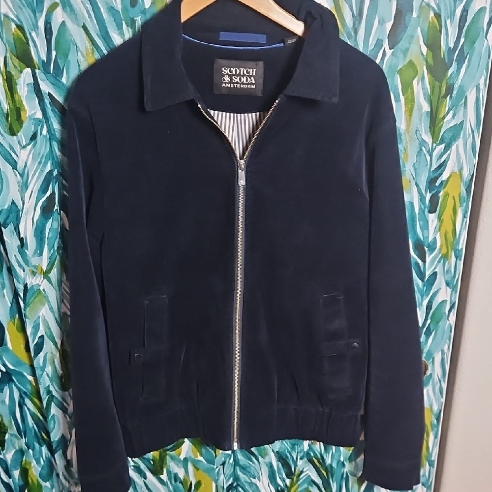Scotch & Soda Midnight Blue Cordurpy Zip-Up Jacket